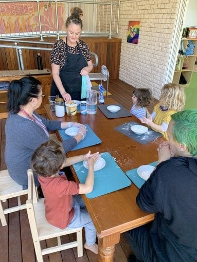 Meal times cooking with preschool chef