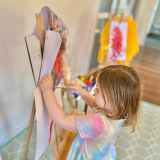 RIE Principle #1: Basic Trust preschool painting