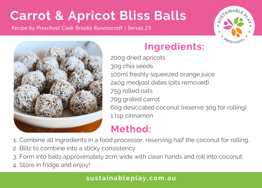 carrot and apricot bliss ball date ball recipe card carrot and apricot bliss ball date ball recipe card