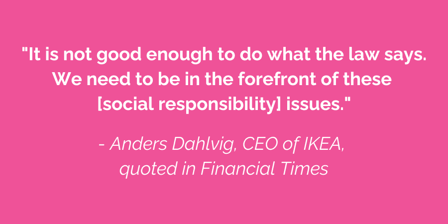 anders dahlvig quote about social responsibility