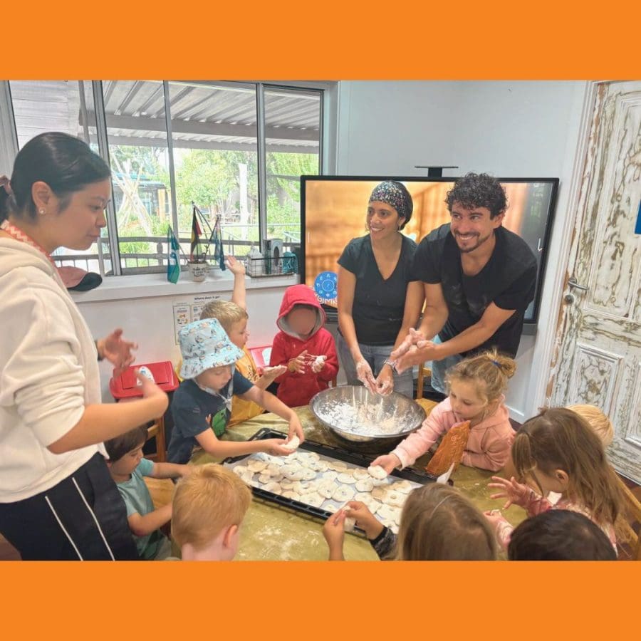Making Argentinian 'Tortas Fritas' with one of our Preschool families
